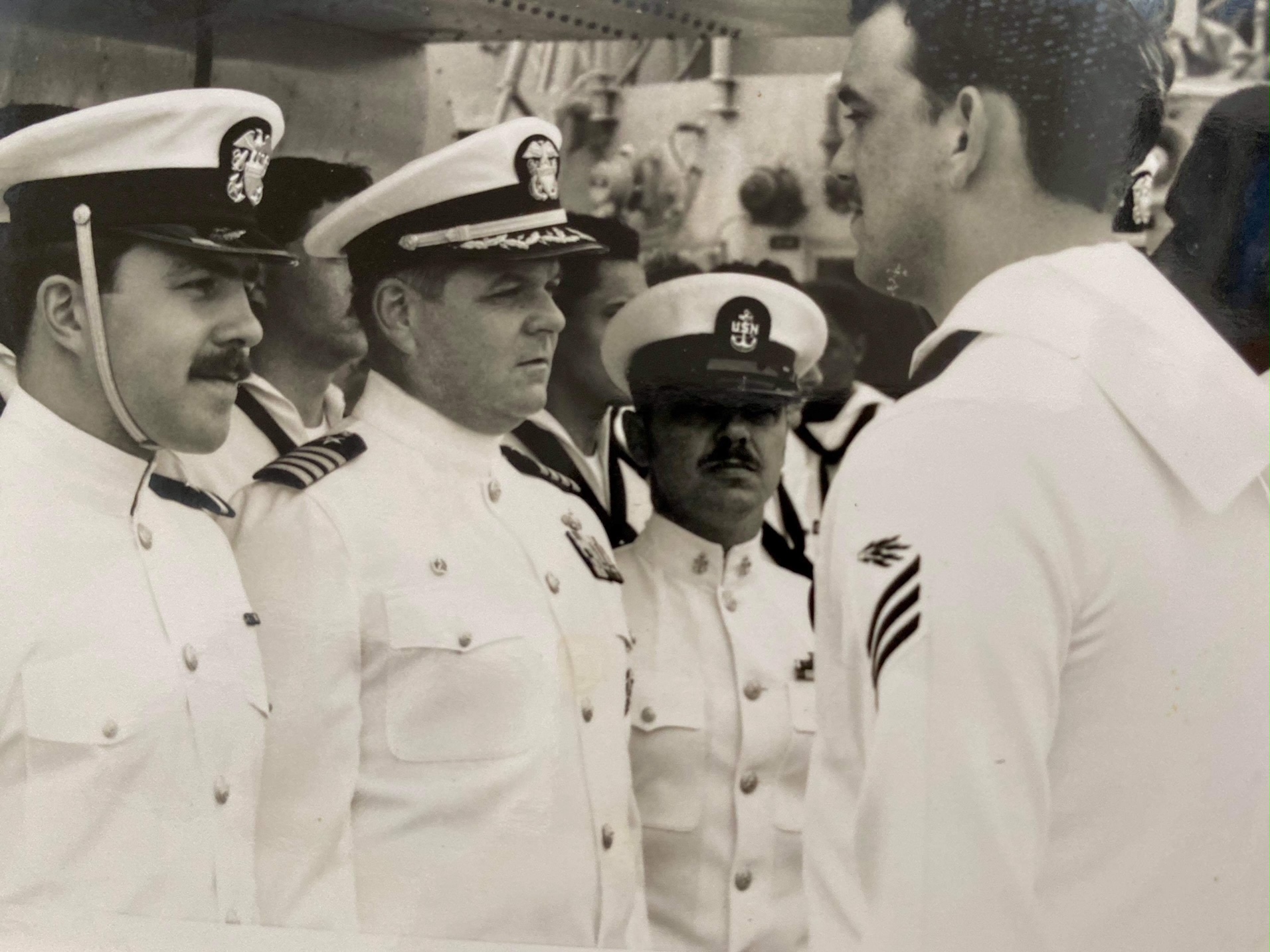 ENS Burger, Capt Johnson n YNC Bolin