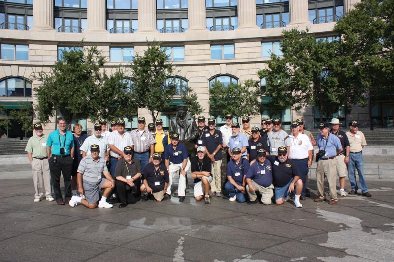 Towers shipmates at the Navy Memorial Plaza